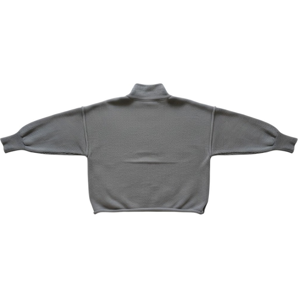 We The Free Cotton Mock Neck Sweater Women XS Grey Good Oversized Knit